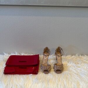 Valentino Beige Studded Heels